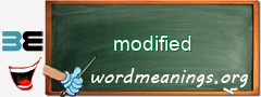 WordMeaning blackboard for modified